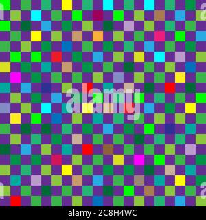 checker chess square multicolored abstract background vector, cheked texture seamless pattern Stock Vector