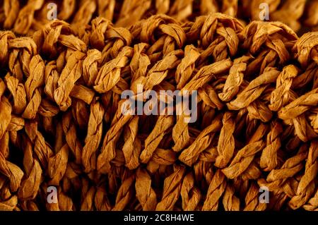 Photo of Brown Textured Braided Vimini Wood Background Stock Photo