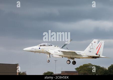 Israeli F-15D Baz at RAF Waddington Stock Photo