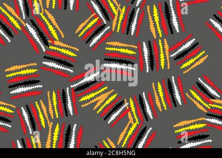 Strange Worm Seamless Pattern Vector Illustration Stock Vector