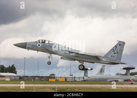 Israeli F-15C at RAF Waddington Stock Photo