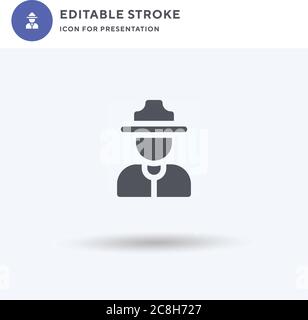 Rcmp icon vector, filled flat sign, solid pictogram isolated on white, logo illustration. Rcmp icon for presentation. Stock Vector
