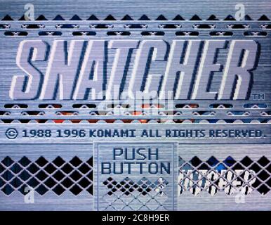 Snatcher - Sega Saturn Videogame - Editorial use only Stock Photo