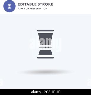 Jigger icon vector, filled flat sign, solid pictogram isolated on white, logo illustration. Jigger icon for presentation. Stock Vector