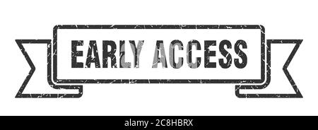 early access ribbon sign. early access vintage retro band. Stock Vector