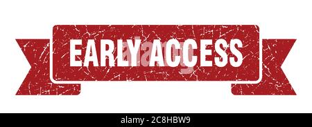 early access ribbon sign. early access vintage retro band. Stock Vector