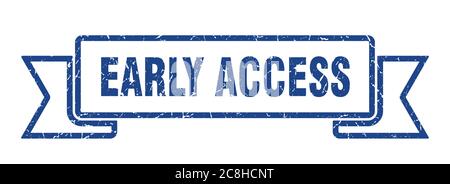 early access ribbon sign. early access vintage retro band. Stock Vector