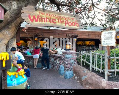 Orlando,FL/USA-1128/19:The entrance to the Winnie the Pooh ride at Magic Kingdom in Walt Disney World in Orlando, FL. Stock Photo