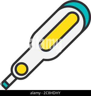 thermometer temperature measure fill style Stock Vector Image & Art - Alamy