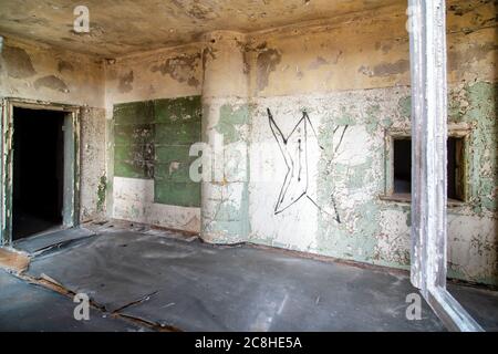 Renovation after water damage. Water damage restoration. Renovation of a old flat . Stock Photo