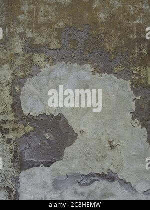 Old grungy texture on wall with cracks. Wallpaper, background. Stock Photo