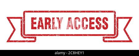 early access ribbon sign. early access vintage retro band. Stock Vector