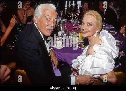 Cesar Romero and wife attending the Thalians Ball in Beverly Hills, CA Stock Photo