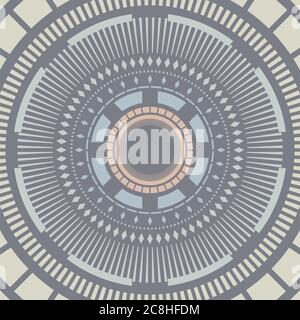 Imaginative round lines background Stock Vector