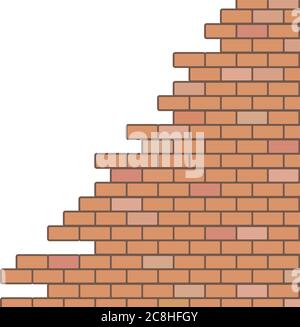 broken brick wall background Stock Vector