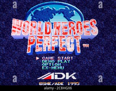 World Heroes Perfect - Sega Saturn Videogame - Editorial use only Stock Photo