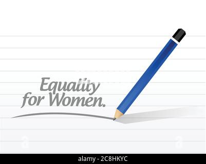 Equality for women message illustration design over a white background Stock Vector