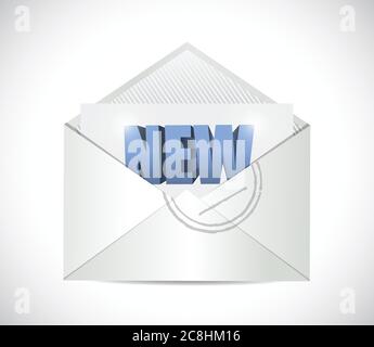 New email illustration design over a white background Stock Vector