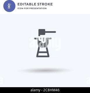 Fondue icon vector, filled flat sign, solid pictogram isolated on white, logo illustration. Fondue icon for presentation. Stock Vector