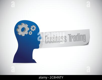 Business trading sign illustration design over a white background Stock Vector