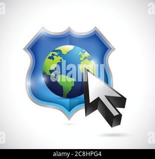 International security protection concept illustration design over a white background Stock Vector