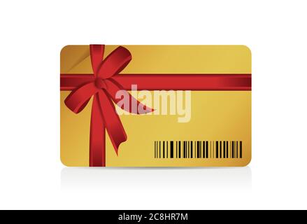 Barcode gift card illustration design over a white background Stock Vector