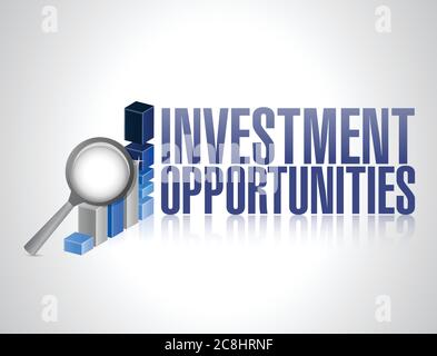 Investment opportunities. business concept illustration design over a white background Stock Vector