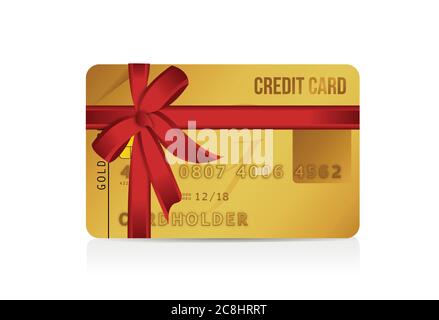 Credit card gift illustration design over a white background Stock Vector