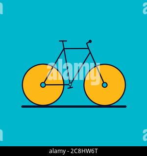 Simple bicycle logo - vector Stock Vector