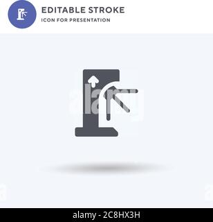 turnstile vector icon isolated on transparent background, turnstile ...