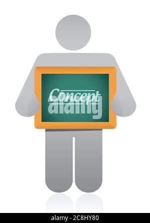 Icon holding a concept message illustration design over a white background Stock Vector