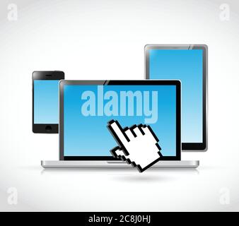 Great quality sign hand illustration design over a white background Stock Vector