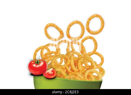 Crispy and Crunchy Salty Wheat Corn Rings, Cereal Rings, Mini Ring, Fryums  or Frymus, Fried and Spicy Snack Food, Indian Pouch Stock Photo - Image of  pouch, rings: 205264382