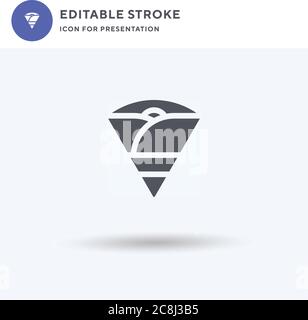 Crepe icon vector, filled flat sign, solid pictogram isolated on white, logo illustration. Crepe icon for presentation. Stock Vector