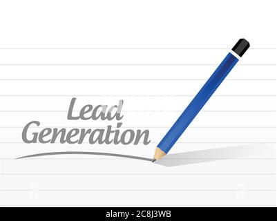 Lead generation message illustration design over a white background Stock Vector