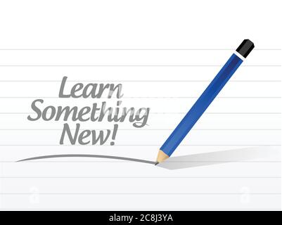 Learn something news illustration design over a white background Stock Vector