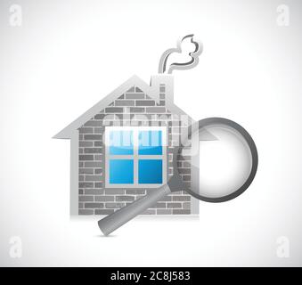 Home inspection concept illustration design over a white background Stock Vector