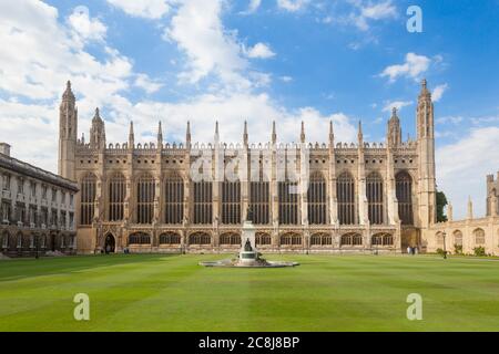 Kings college chapel as seen from the front court, Cambridge, England Stock Photo