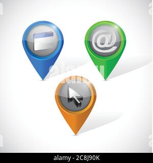 Internet icon pointers illustration design over a white background Stock Vector