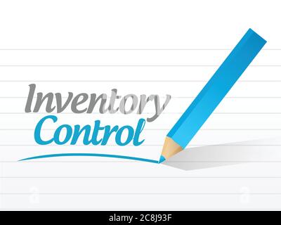 Inventory control message illustration design over a white background Stock Vector