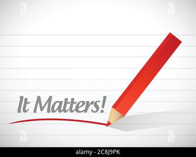 It matters message illustration design over a white background Stock Vector