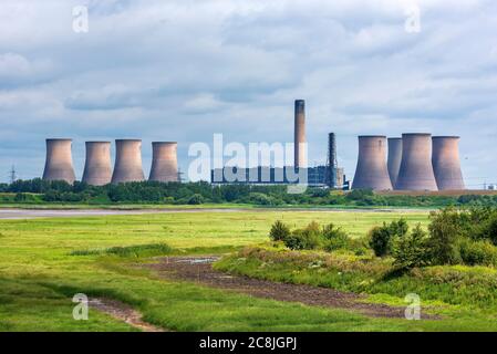Fiddlers Ferry power station. Stock Photo