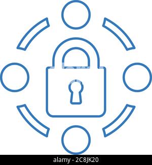 Security lock icon. Beautiful, meticulously designed icon. Well organized and editable Vector for any uses. Stock Vector