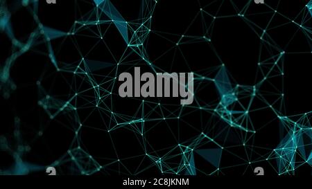Connection structure. Big data visualization. Futuristic shape. Computer generated abstract background Stock Photo