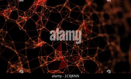 Connection structure. Big data visualization. Futuristic shape. Computer generated abstract background Stock Photo
