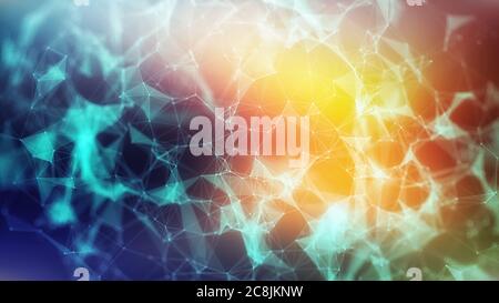 Futuristic polygonal background. Triangular. Wallpaper. Abstract polygonal space low poly dark background with connecting dots and lines. Connection s Stock Photo