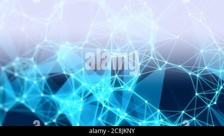 Connection structure. Big data visualization. Futuristic shape. Computer generated abstract background Stock Photo