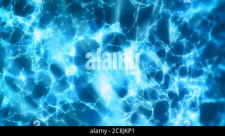 Connection structure. Big data visualization. Futuristic shape. Computer generated abstract background Stock Photo