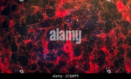 Connection structure. Big data visualization. Futuristic shape. Computer generated abstract background Stock Photo