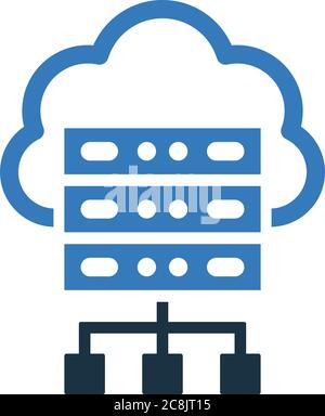 Web Hosting icon. Perfect use for print media, web, stock images, commercial use or any kind of design project. Stock Vector